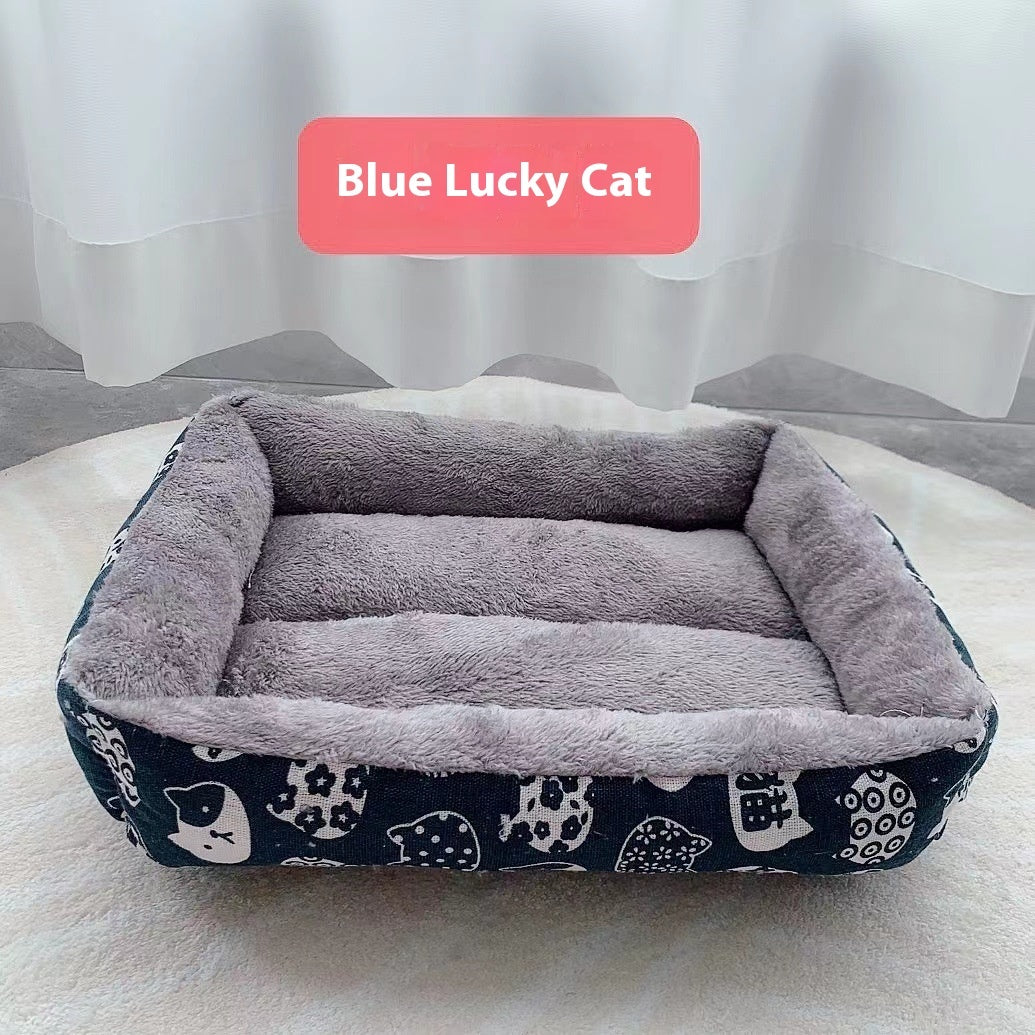 CozyCloud™ Plush Pet Bed – Warm Comfort for Dogs & Cats
