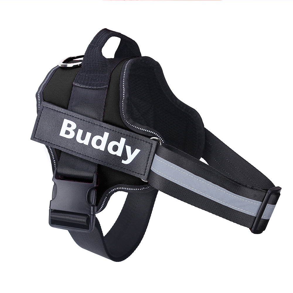 Personalized No-Pull Reflective Dog Harness – Breathable & Adjustable Comfort
