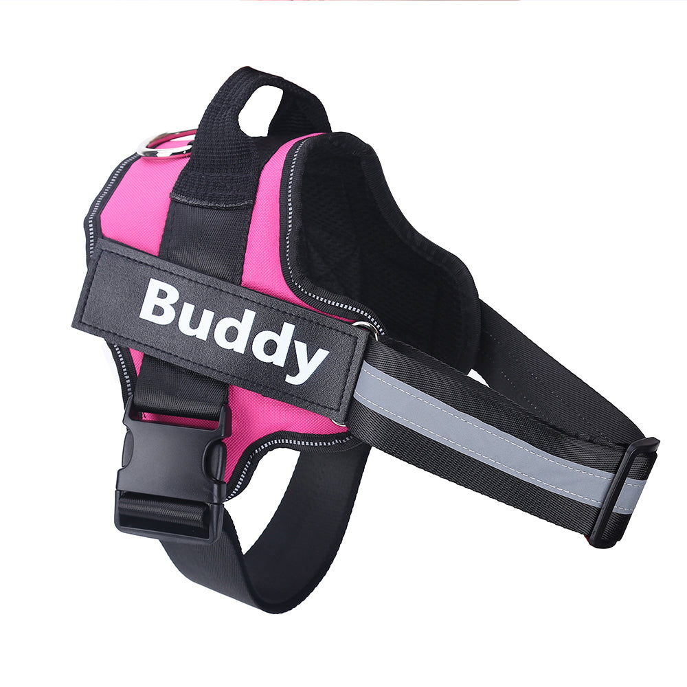 Personalized No-Pull Reflective Dog Harness – Breathable & Adjustable Comfort