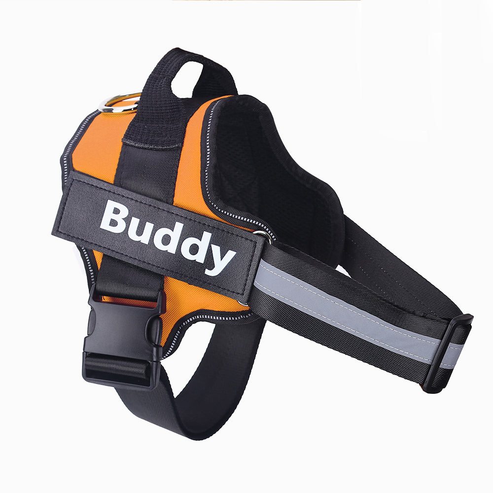 Personalized No-Pull Reflective Dog Harness – Breathable & Adjustable Comfort