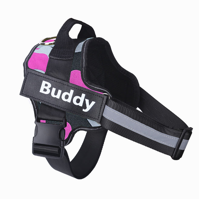 Personalized No-Pull Reflective Dog Harness – Breathable & Adjustable Comfort