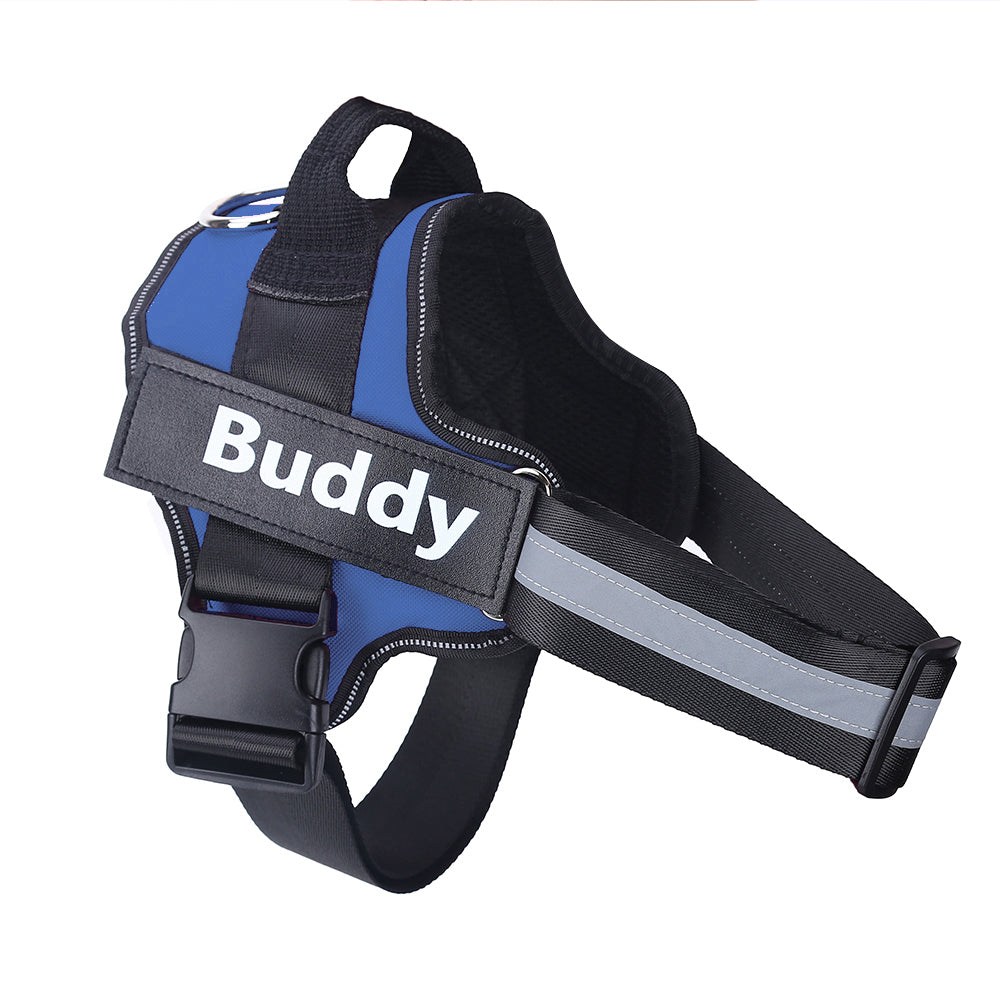 Personalized No-Pull Reflective Dog Harness – Breathable & Adjustable Comfort