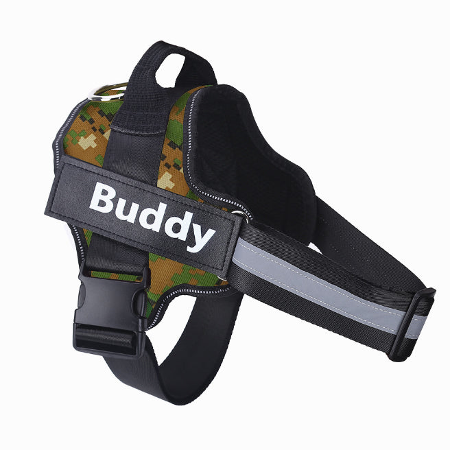Personalized No-Pull Reflective Dog Harness – Breathable & Adjustable Comfort
