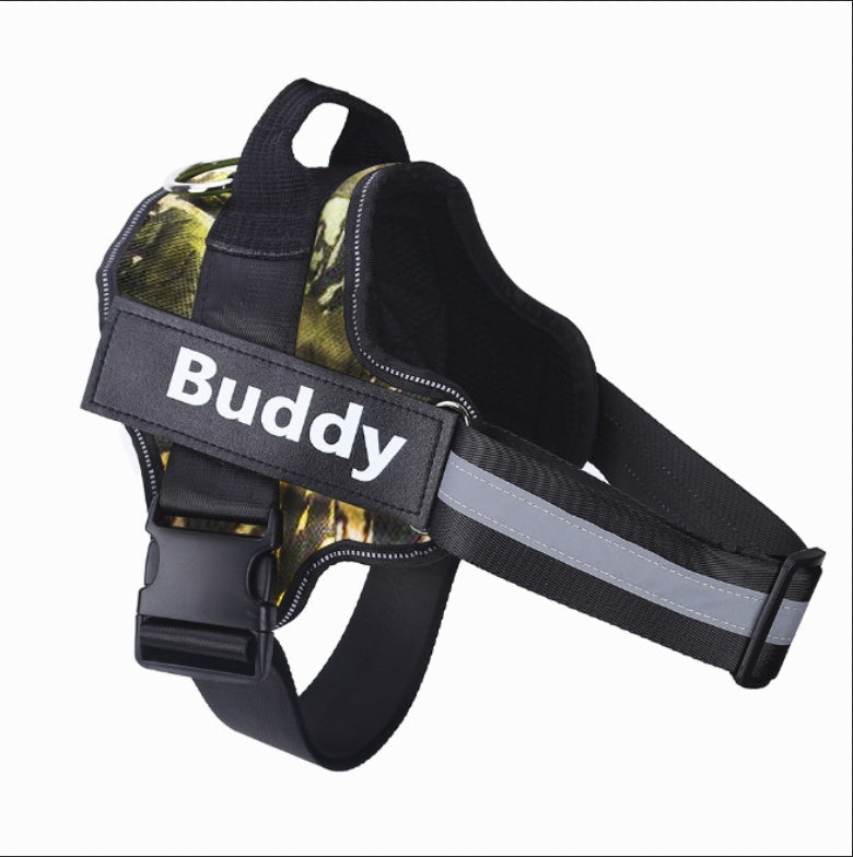 Personalized No-Pull Reflective Dog Harness – Breathable & Adjustable Comfort