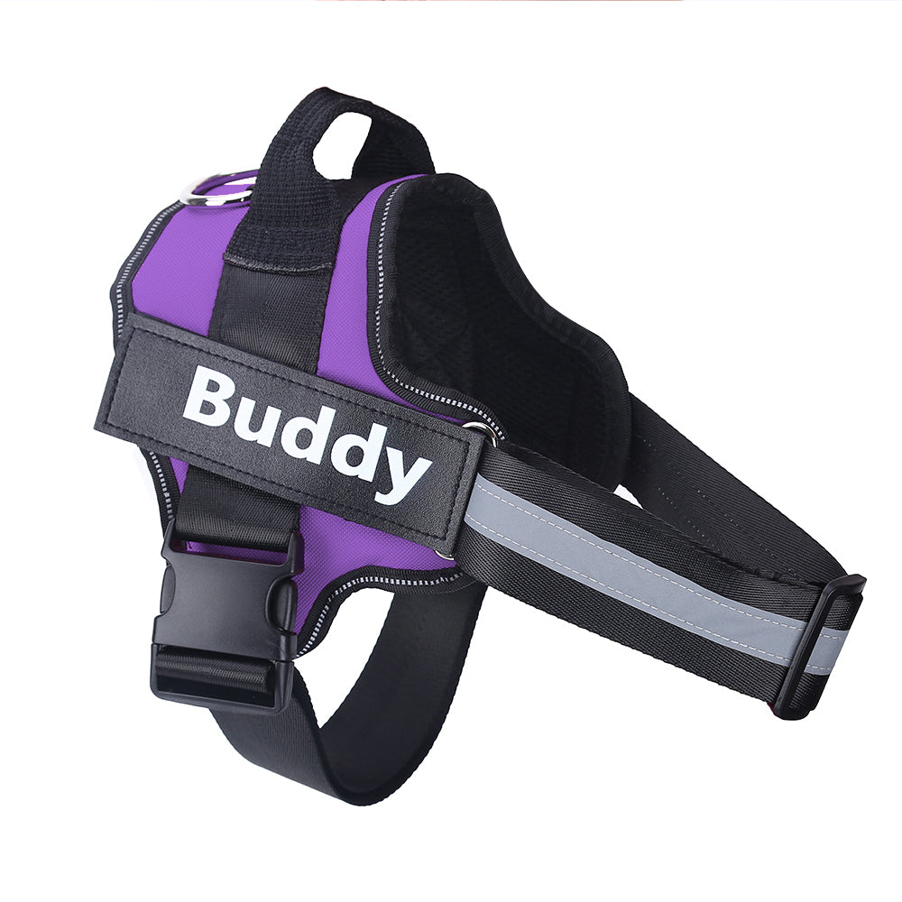 Personalized No-Pull Reflective Dog Harness – Breathable & Adjustable Comfort